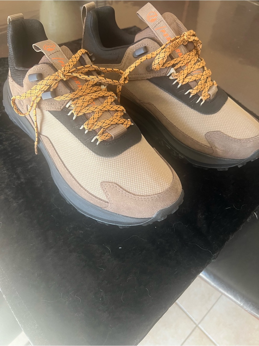 Timberland Brown and Black Trail Athletic Sneakers with Yellow Laces